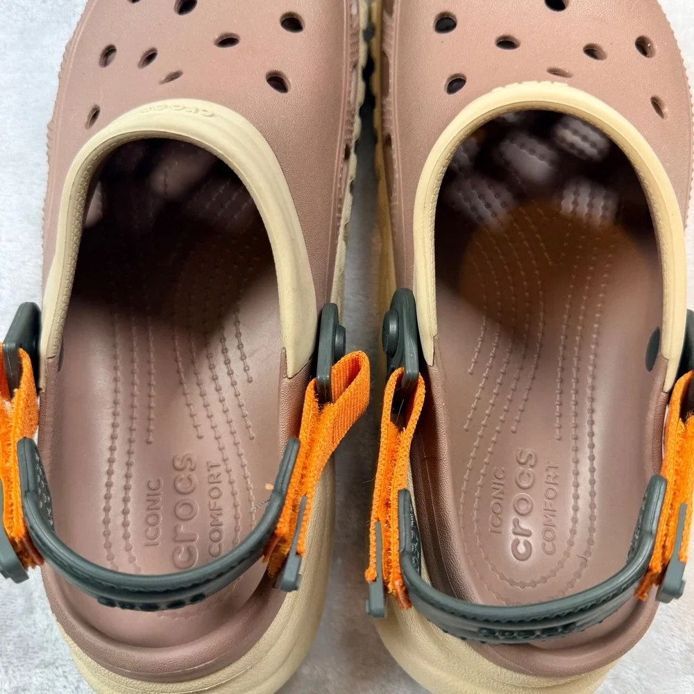 Crocs Clogs Duet Max II Truffle Back Strap Rugged M 8 / W 10 Platform Sandals
